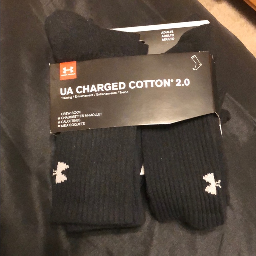 Under Armour Charged Cotton 2.0 Crew Socks
